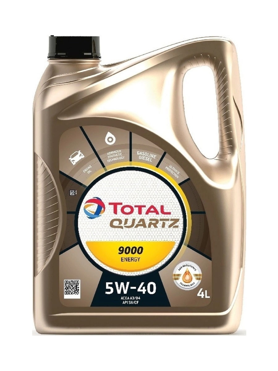 Масло моторное синтетическое QUARTZ 9000 ENERGY 5W-40, 4л 10970501