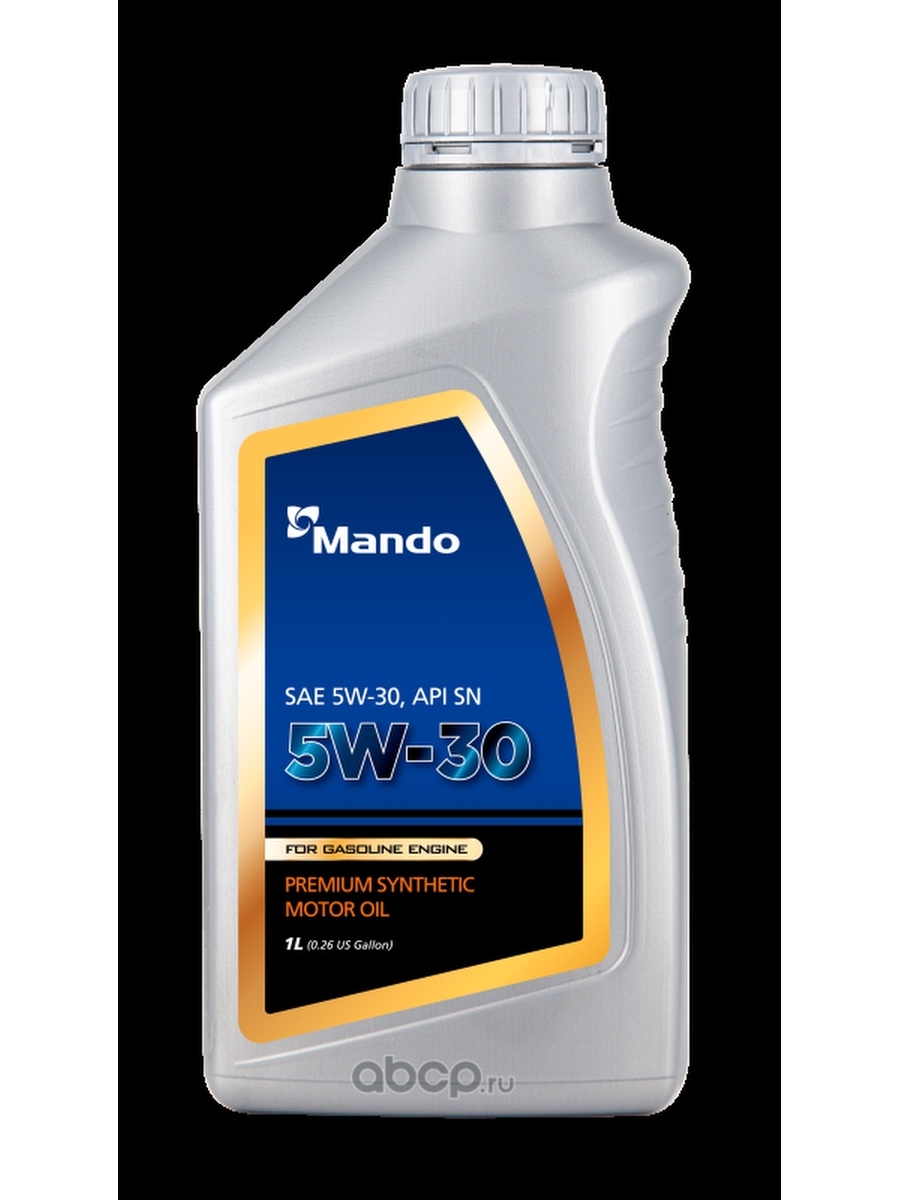 Полностью синтетическое моторное масло Mando SAE 5W30 API SN бензин, 1л