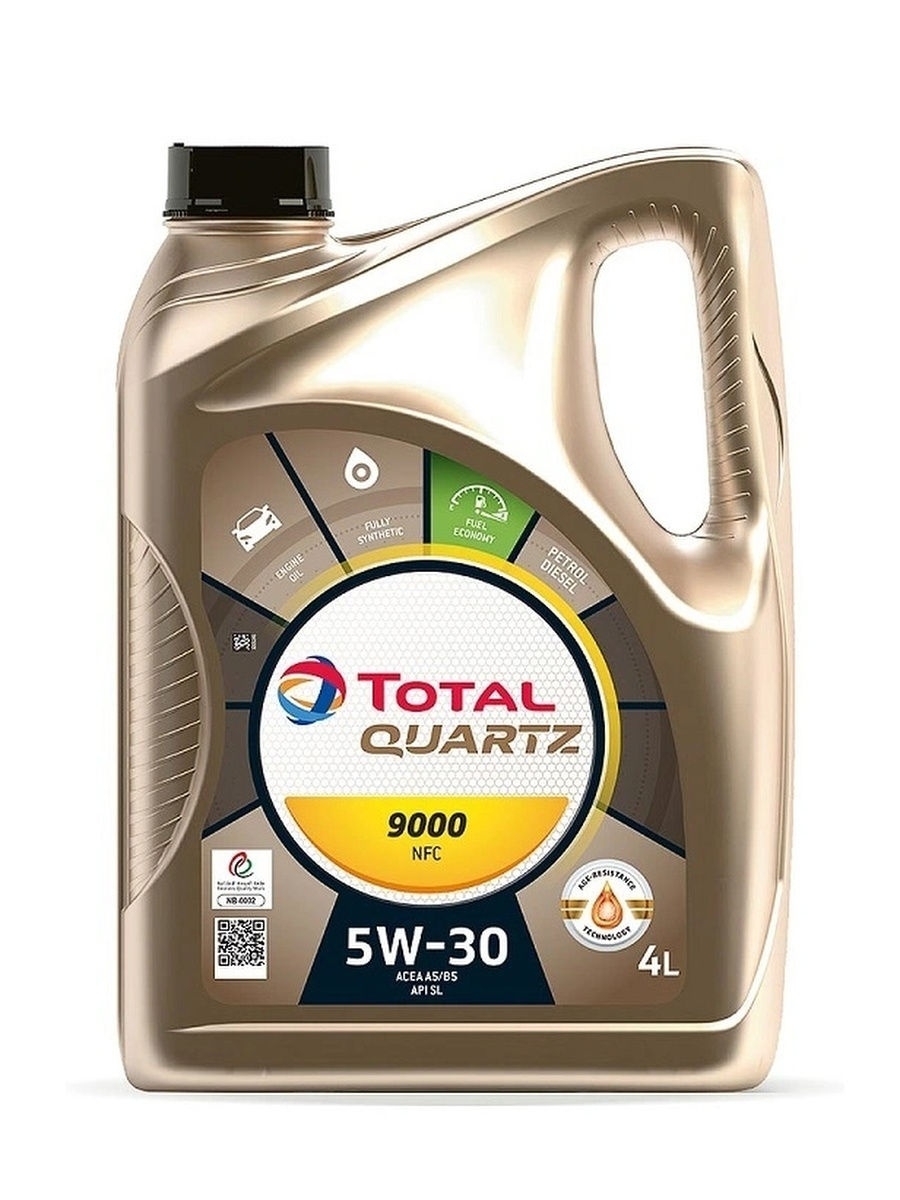 Масло моторное 5W30 TOTAL 4л синтетика QUARTZ 9000 NFC Тотал 10990501