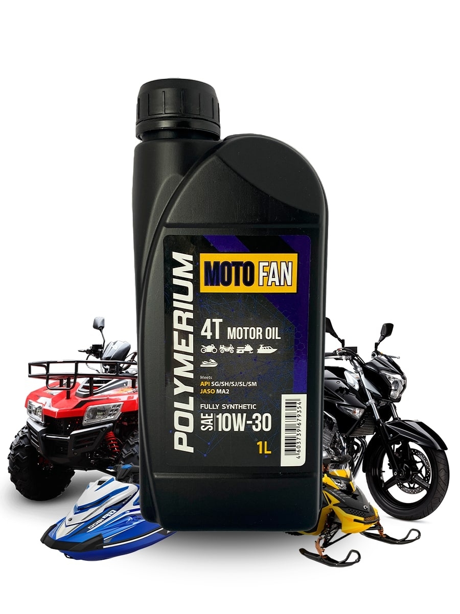 Моторное масло POLYMERIUM MOTO-FAN 4T 10W-30 1 литр