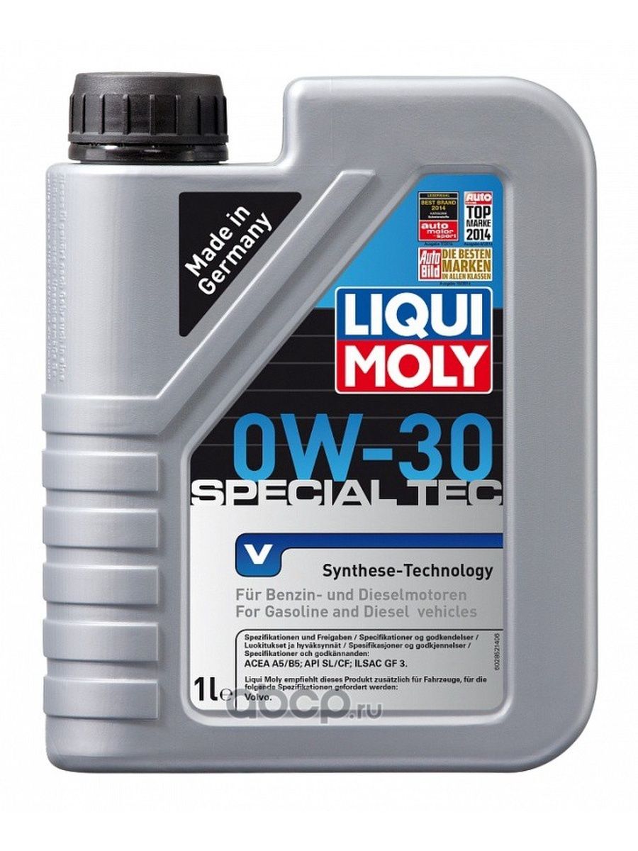 Liqui moly Масло моторное для двигателя автомобиля Ликви моли Special Tec V 0W30 fullysynthetic 1л.