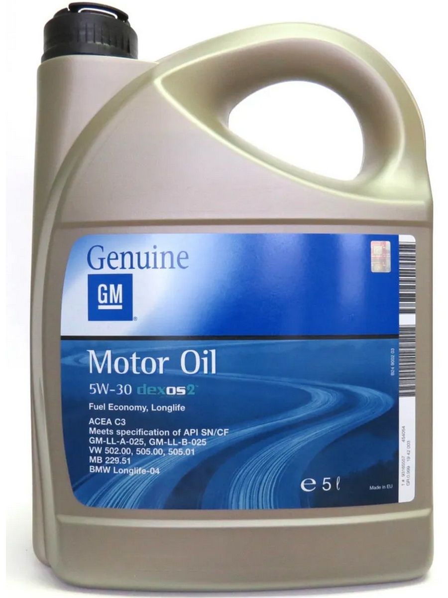 Моторное масло General Motors 5W-30 Синтетическое 5 л