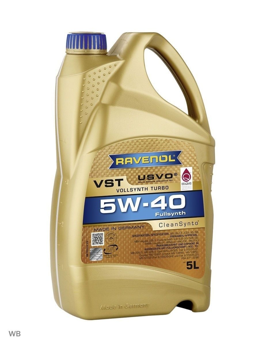 Моторное масло RAVENOL VST SAE 5W-40 5л