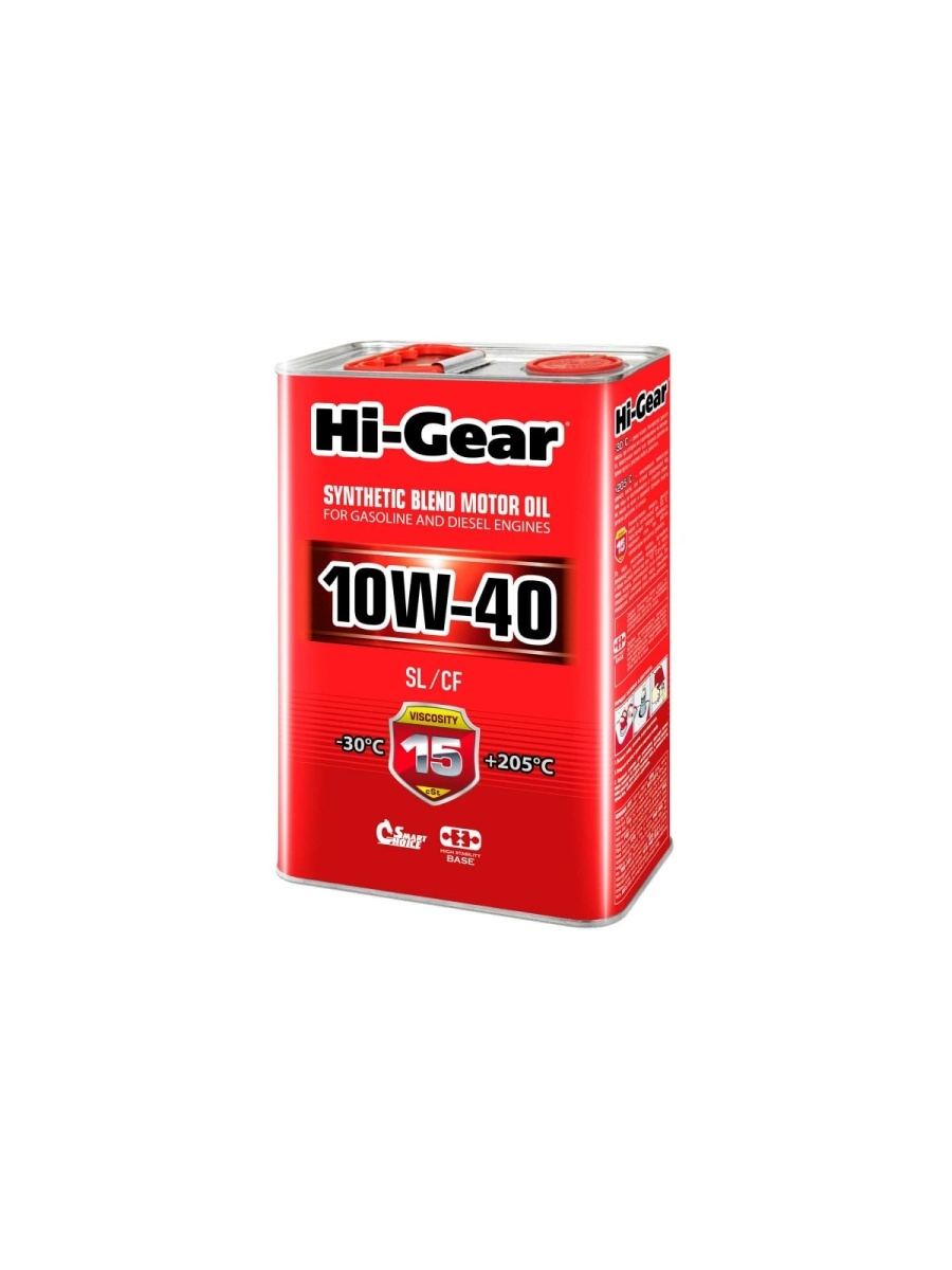 Масло HI-Gear 10W40 SLCF моторное полусинтетическое 4л HG1114