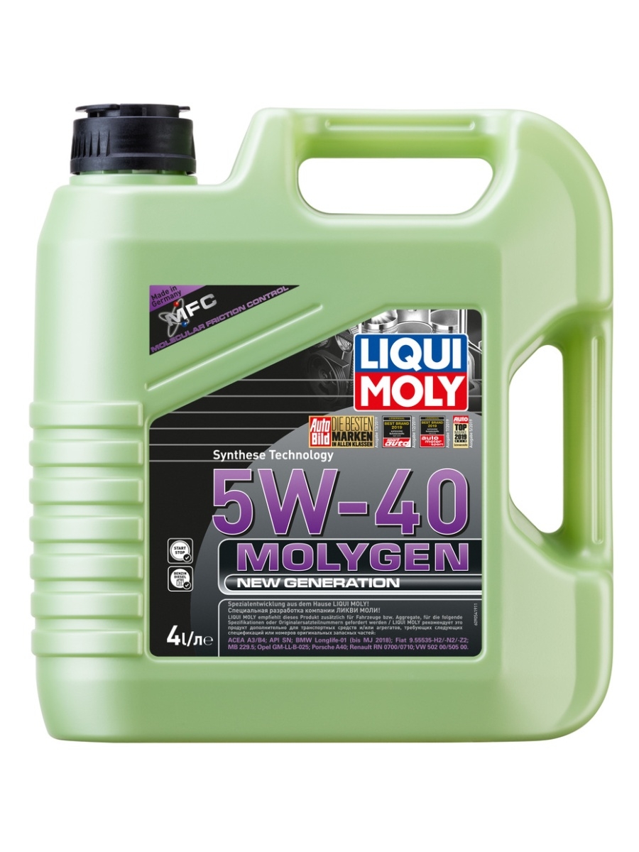 Масло моторное MOLYGEN 5W40 синт.4л LIQUI MOLY  9054