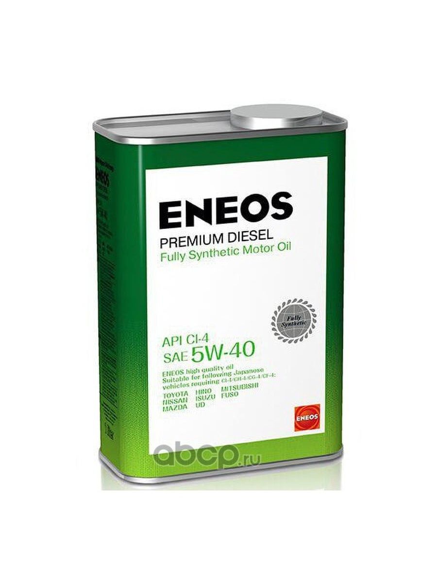ENEOS Масло моторное для двигателя автомобиля Эниос Premium Disel CI-4 5W40 синтетическое 1л