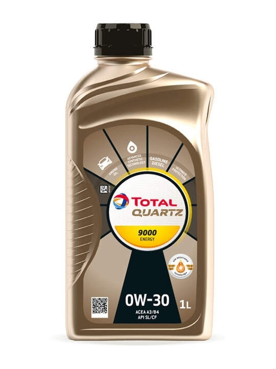 213767 TOTAL QUARTZ 9000 ENERGY 0W30 A3B4, SLCF Масло моторное синт. (1L)