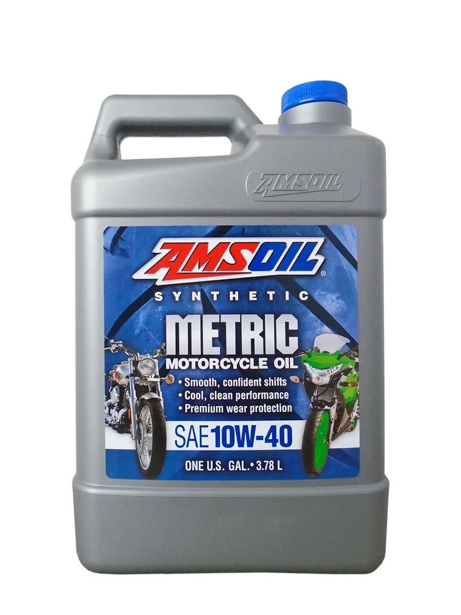 Мотоциклетное масло AMSOIL Synthetic Metric Motorcycle Oil SAE 10W-40 (3,78л)