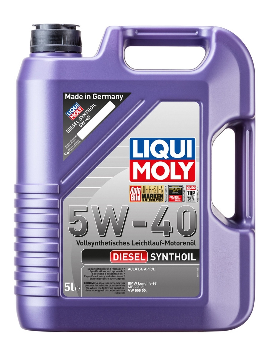 Масло дизельное DIESEL SYNTHOIL 5W40 синт.5л LIQUI MOLY  1927