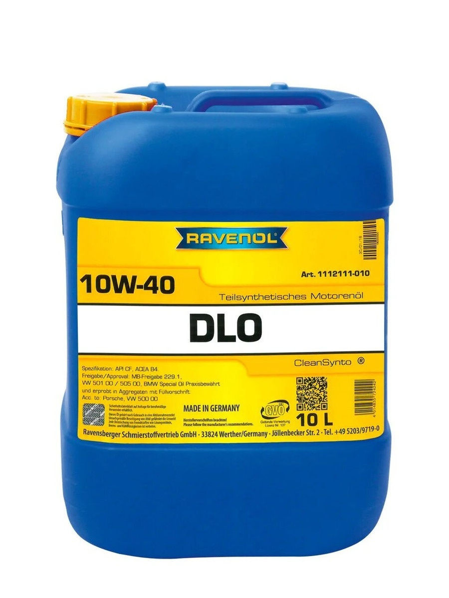 RAVENOL DLO SAE 10W-40 (10л) new