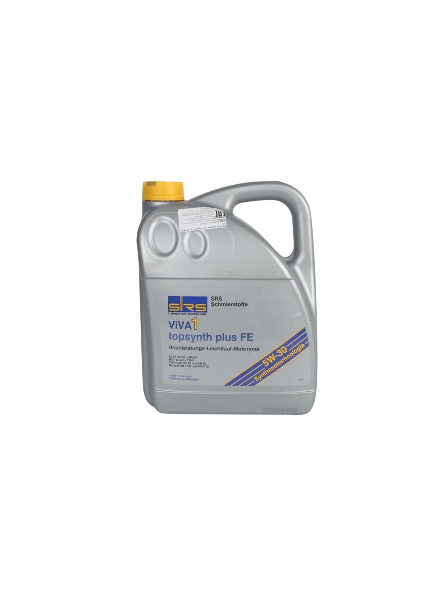 Масло моторное SRS VIVA 1 topsynth Plus FE 5W30 5л SRS 5W30