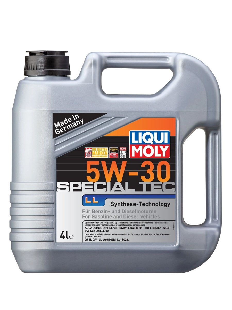 Масло моторное 5W30 LIQUI MOLY 4л НС-синтетика Special Tec LL 7654 Ликви Моли