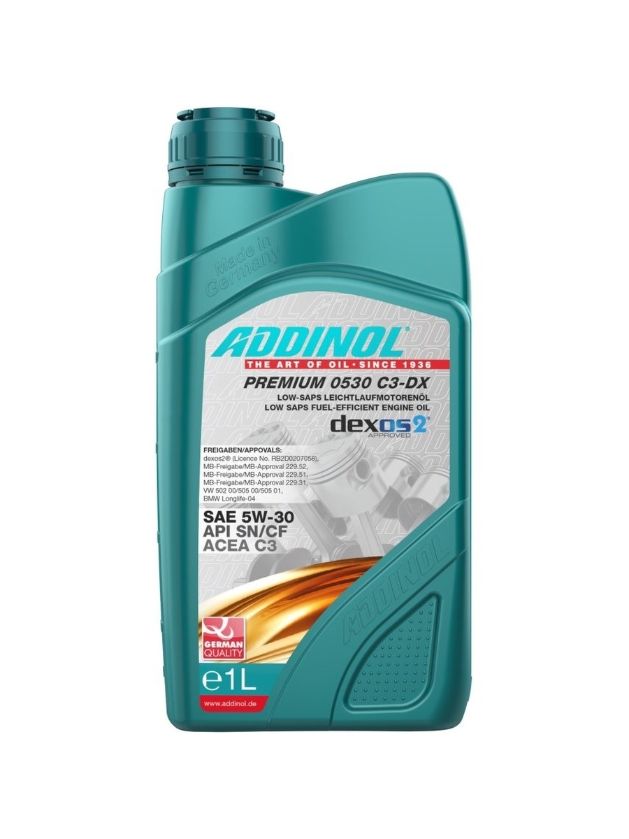 Моторное масло Addinol Premium 0530 C3-DX 5W-30 Синтетическое 1 л.