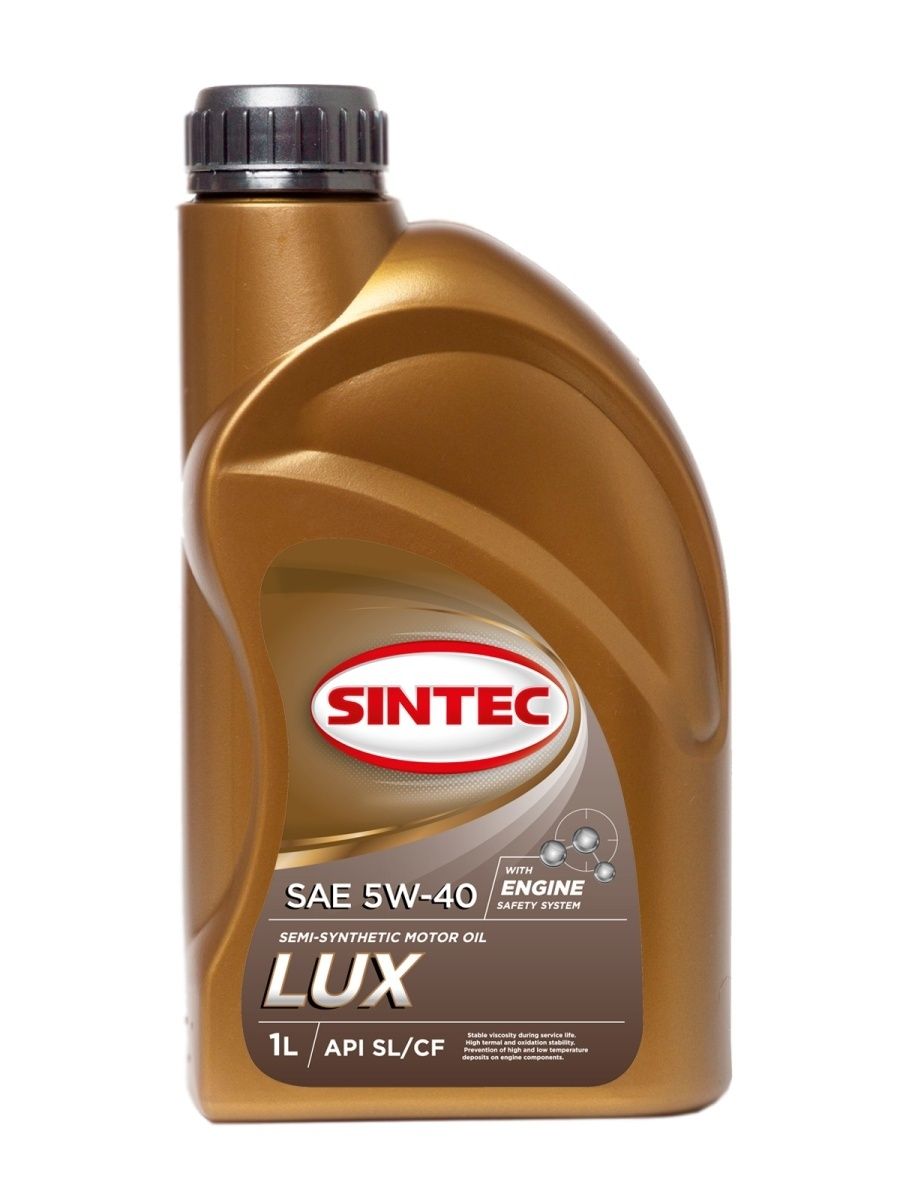 Масло моторное Sintec Люкс SAE 5W-40 API SLCF 1 л  Масло для автомобиля полусинтетика Sintec Luxe