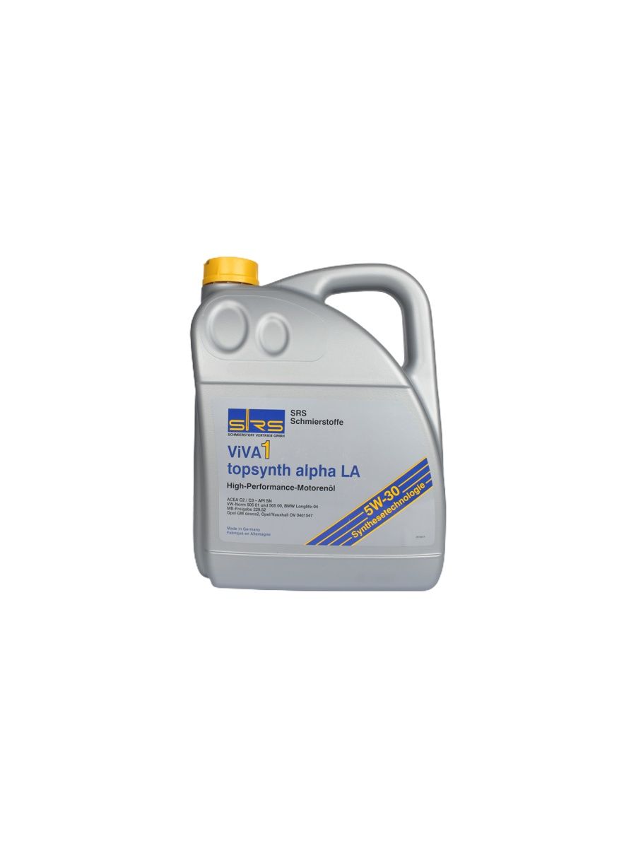 Масло моторное SRS VIVA 1 topsynth alpha LA 5W30 5л  SRS 5W30
