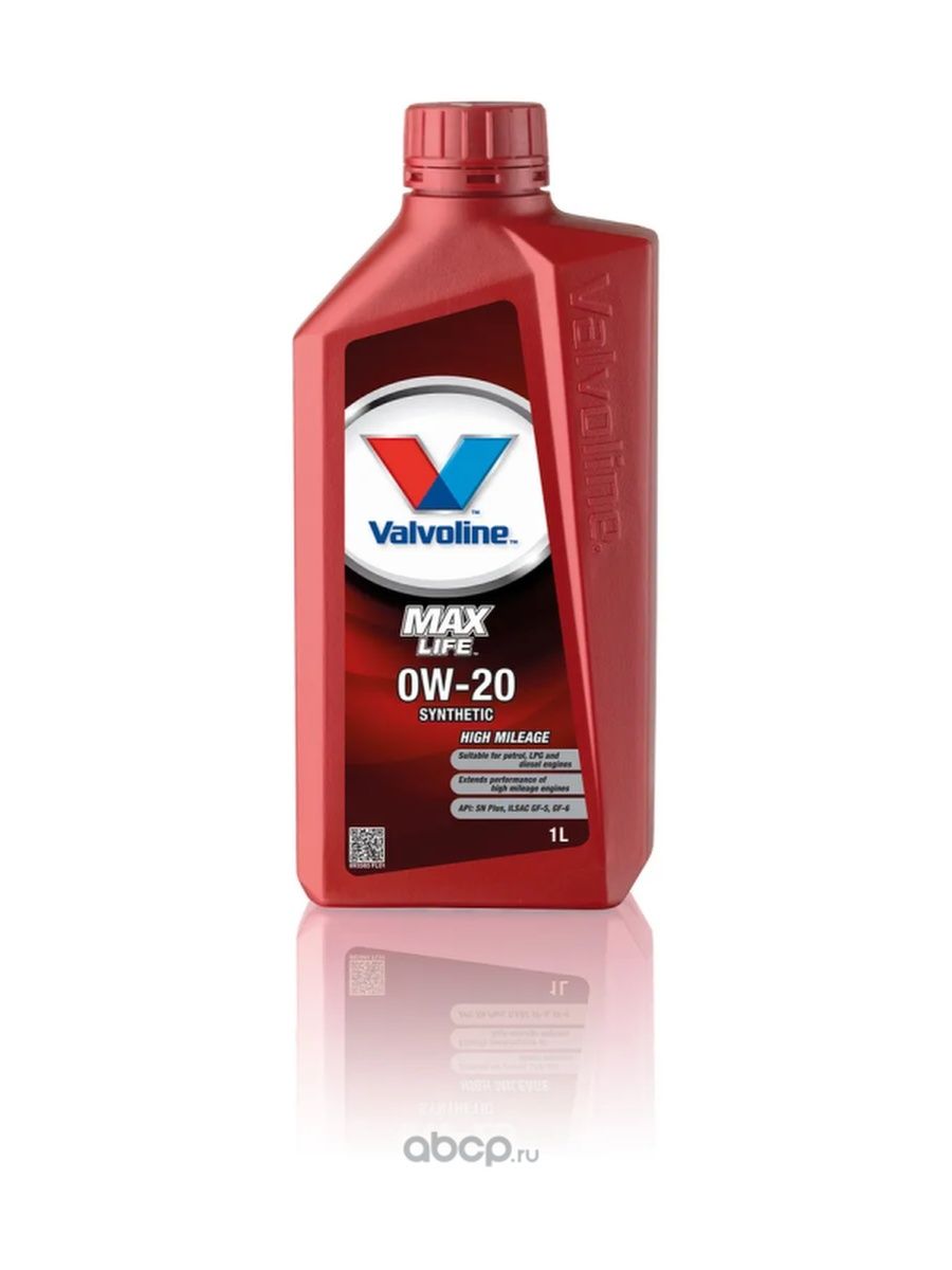 Valvoline Моторное масло для двигателя автомобиля Валвалин MAXLIFE 0W20 1 L SW