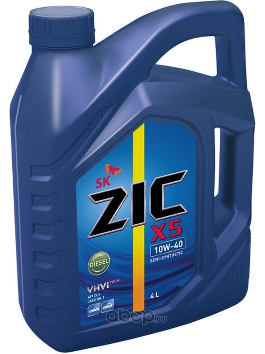 ZIC Масло моторное Зик X5 Diesel 10w40 полусинтетическое 4л
