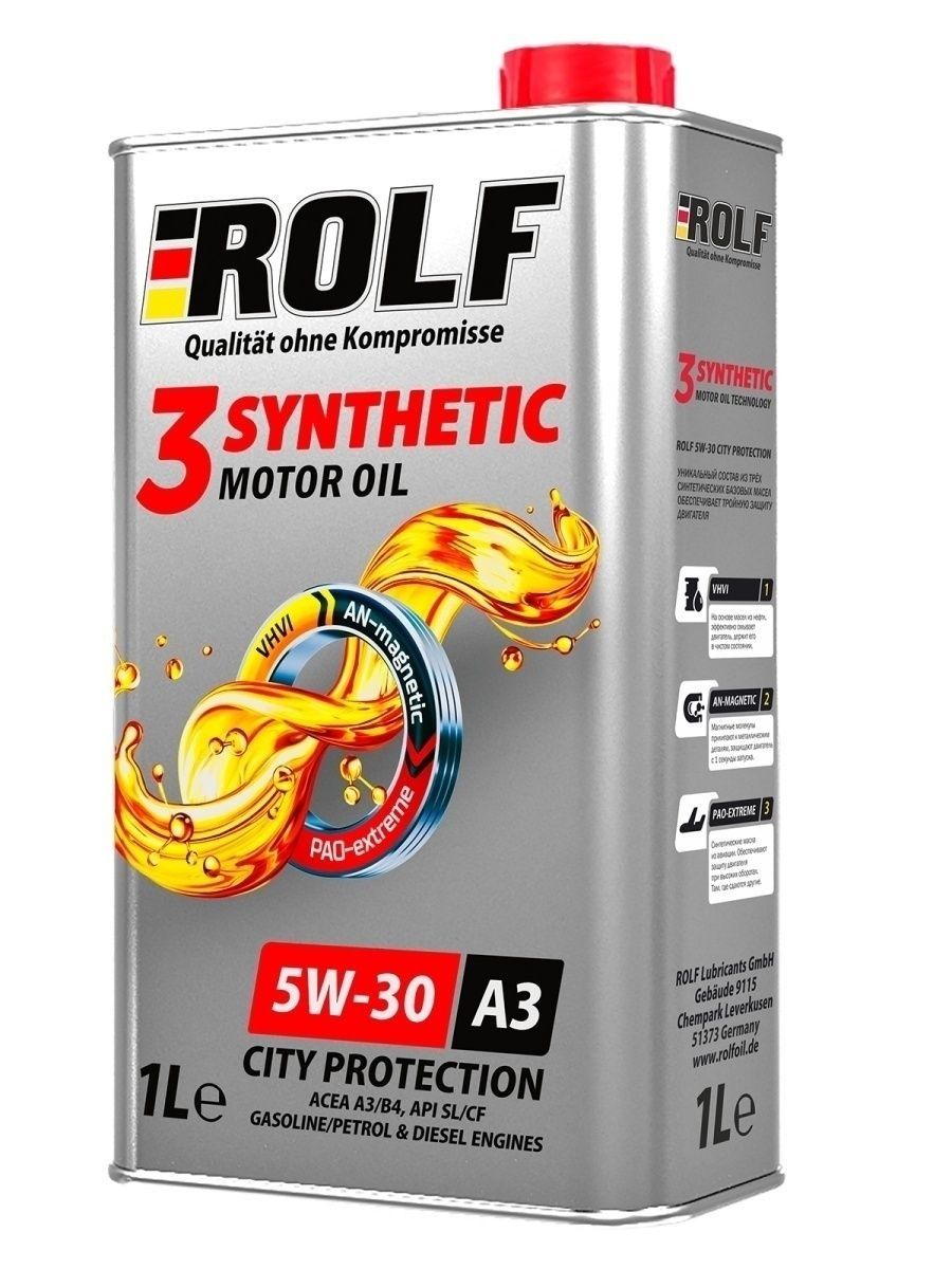 Моторное масло ROLF 3-Synthetic 5W-30, 1 л