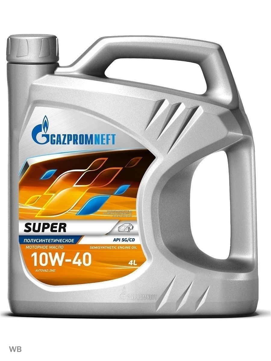 Газпромнефть Super 10W-40 (4 л) полусинтетическое масло API SGCD Gazpromneft