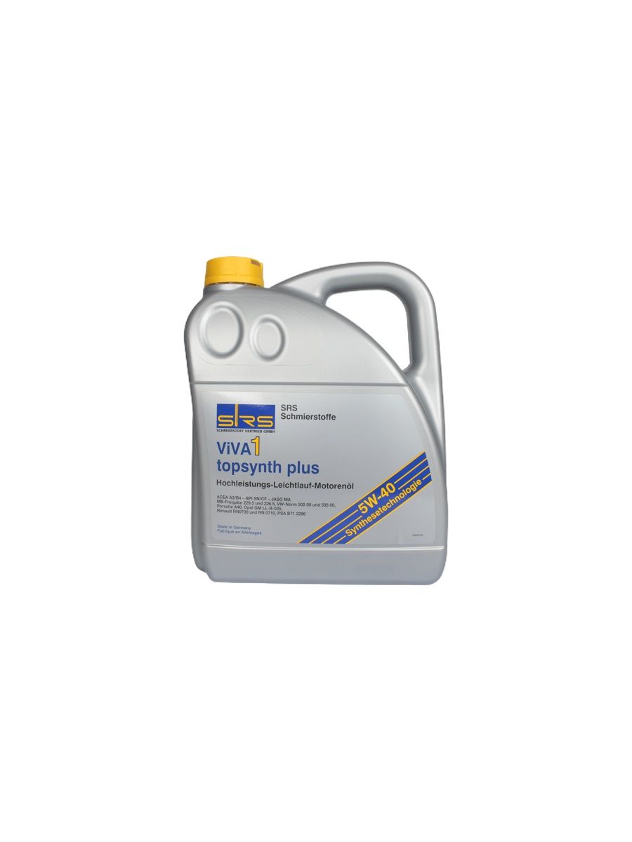 Масло моторное SRS VIVA 1 topsynth Plus 5W40 4л  SRS 5W40