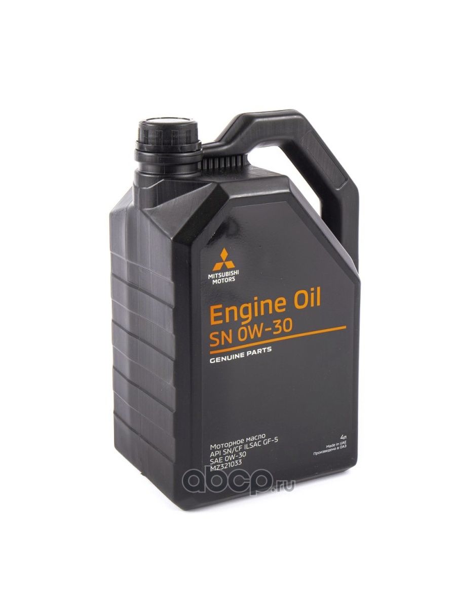 MITSUBISHI Масло моторное для двигателя автомобиля Митсубиши Engine Oil 0W30 4л