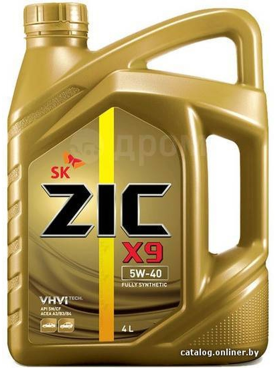 Масло моторное ZIC X9 5W40 4 л , синтетика , ЗИК ИКС 9, арт. 162613