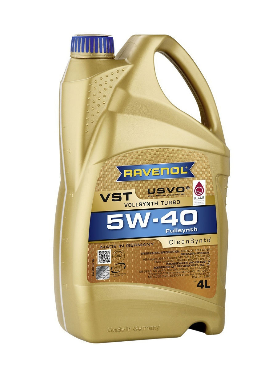 Моторное масло RAVENOL VST SAE 5W-40 (4 л)