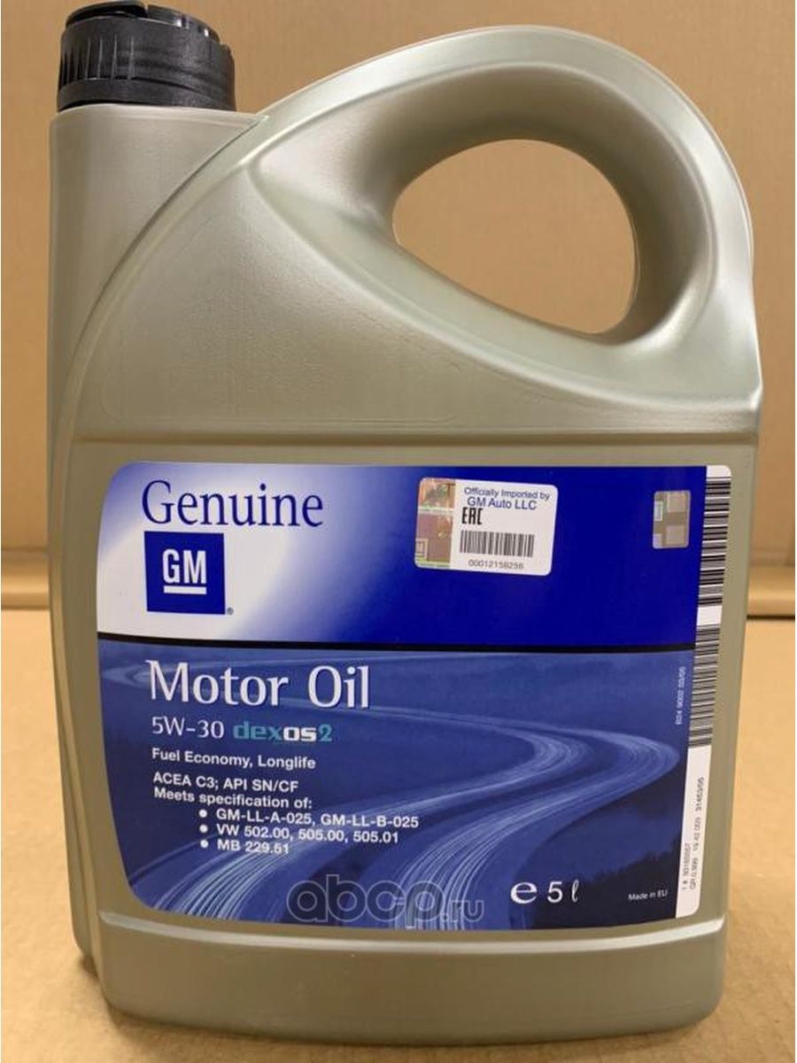 GENERAL MOTORS Масло моторное для двигателя автомобиля Генерал моторс синтетика  5W30 5л.