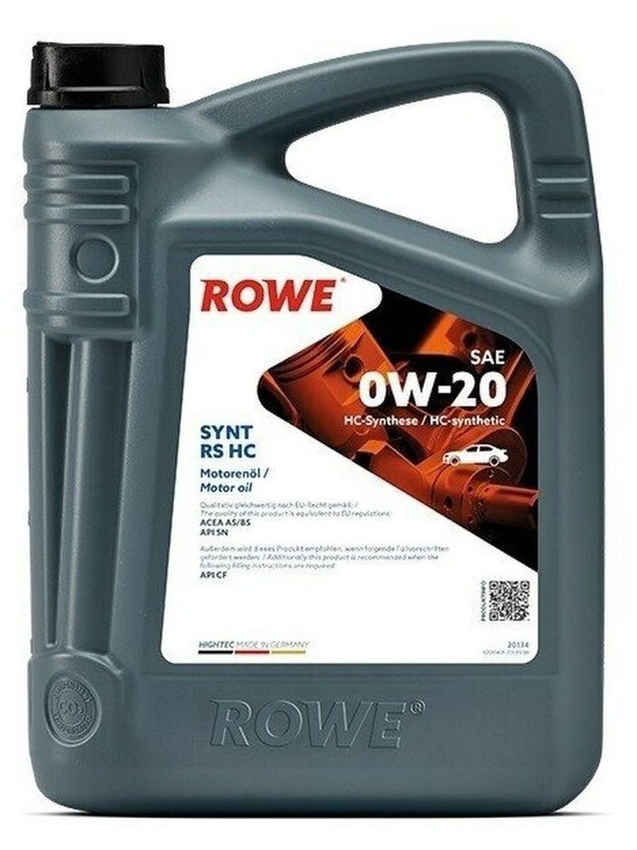 Моторное масло ROWE HIGHTEC SYNT RS HC 0W-20 5 л.