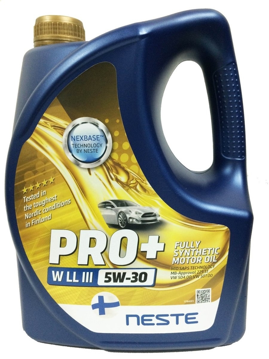 Масло NESTE Pro+ W LL-III 5W30 4л NESTE 117845