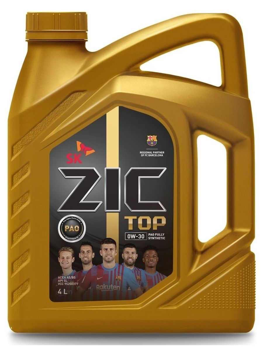 Масло моторное ZIC TOP 0W30 4л. 162680