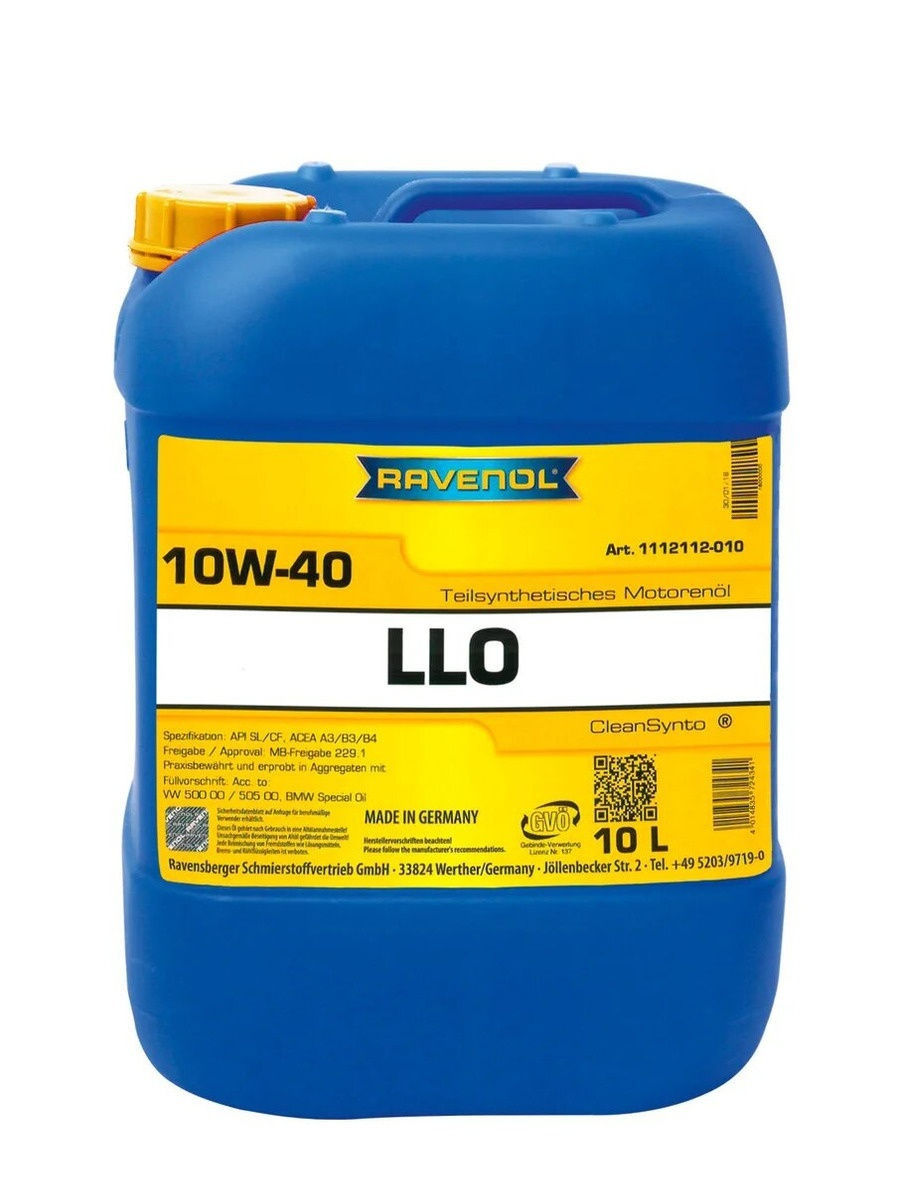 RAVENOL LLO SAE 10W-40 (10л) new