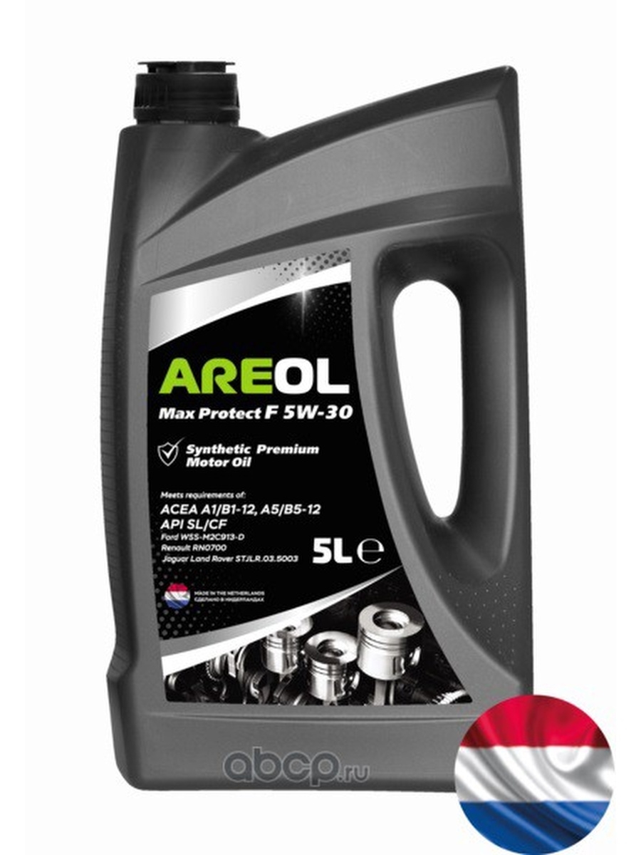 Масло моторное Ареол ECO Protect C2 5W30 5л автомобильное бензинового дизельного двигателя синтетика
