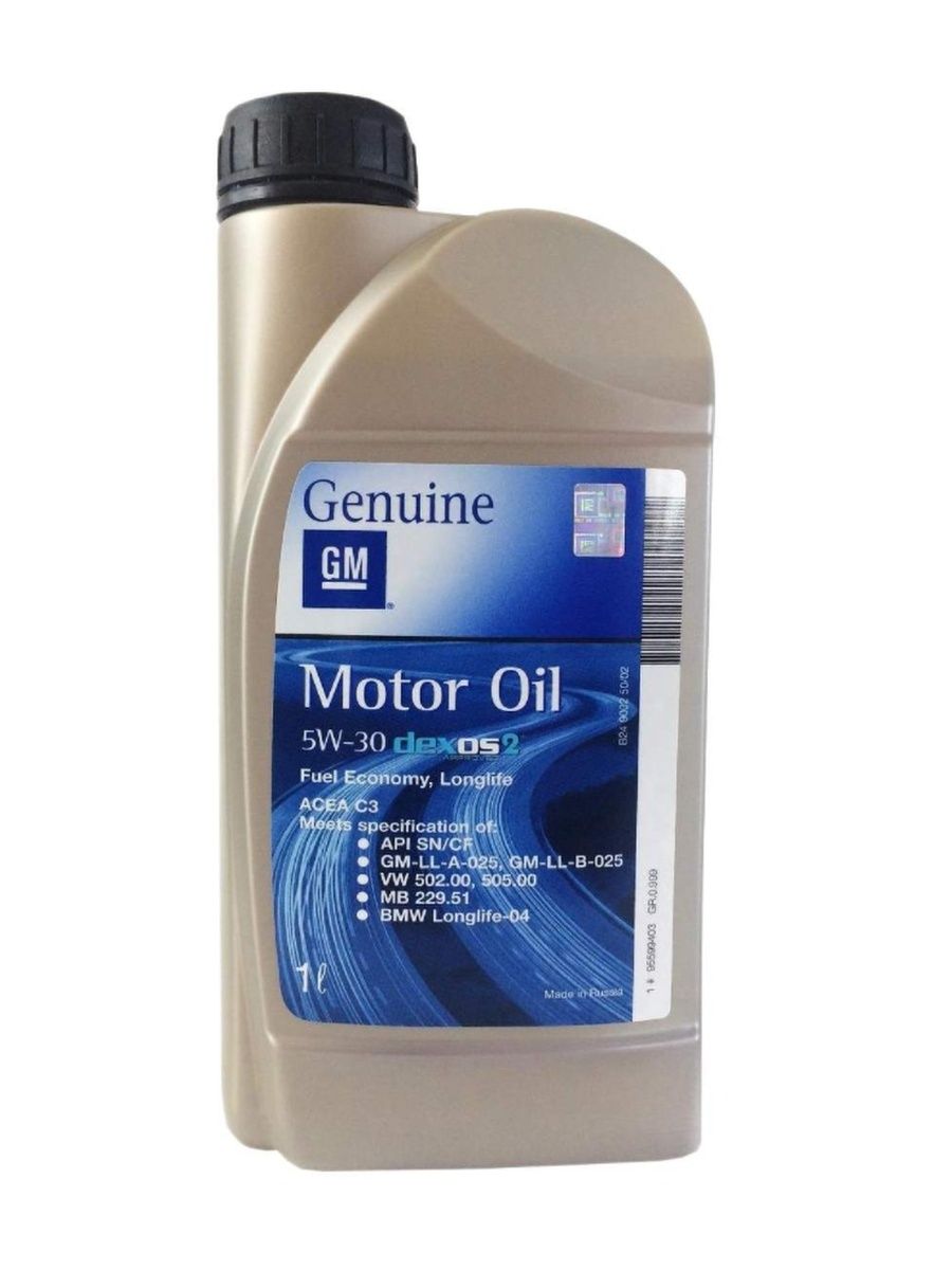 Моторное масло GENERAL MOTORS Dexos2 Longlife 5W30 1л
