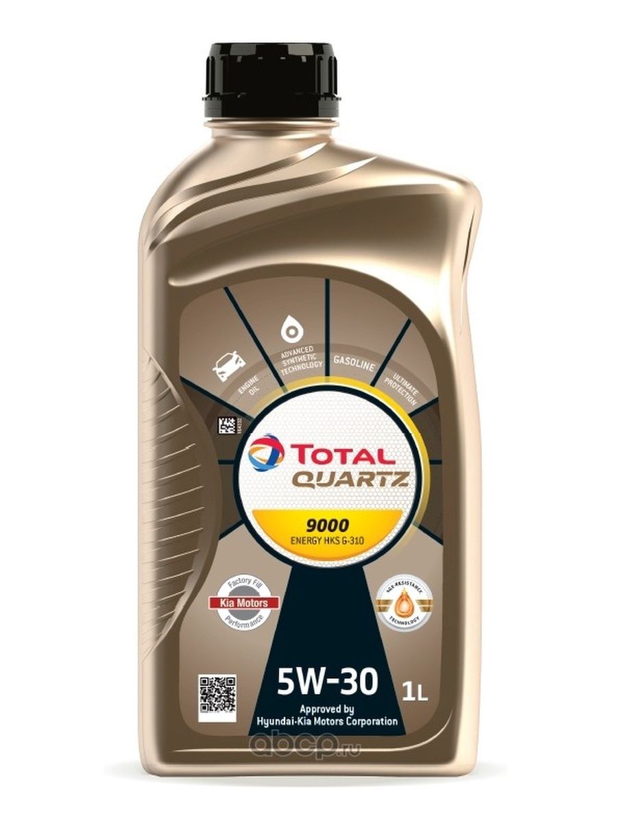 Total Масло моторное для двигателя автомобиля Тотал синтетика  5W30 1л.
