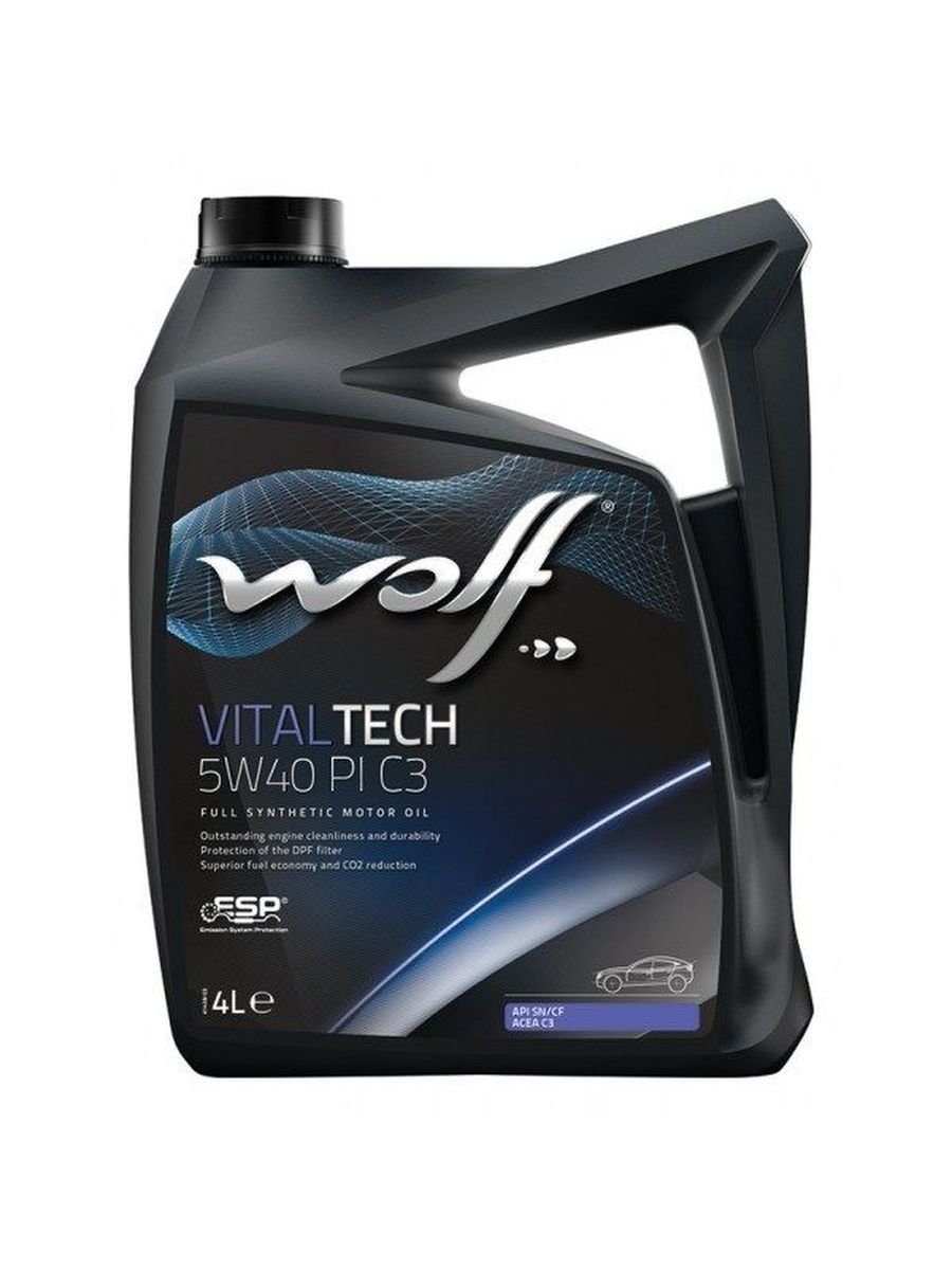 Моторное масло Wolf Vitaltech 5W40 PI C3, 4 л