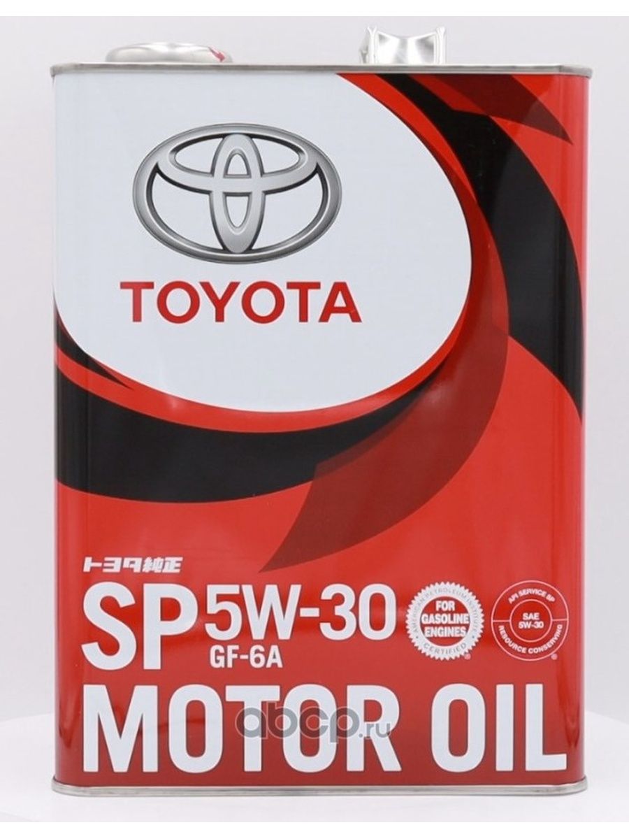 TOYOTA Масло моторное для двигателя автомобиля Тойота Motor oil SP-GF-6 5W30 синтетическое 4л