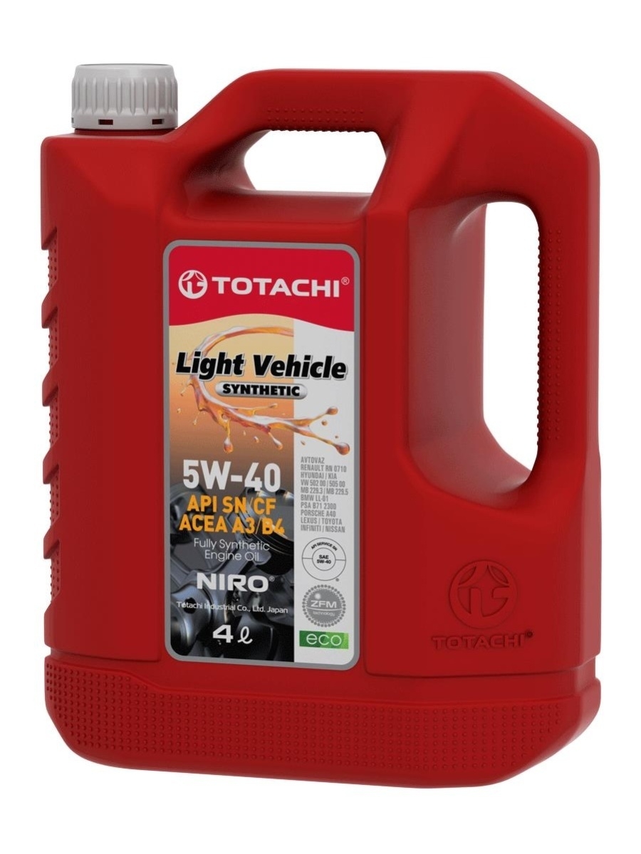Масло моторное TOTACHI NIRO LV Synthetic SNCF 5W-40 4л