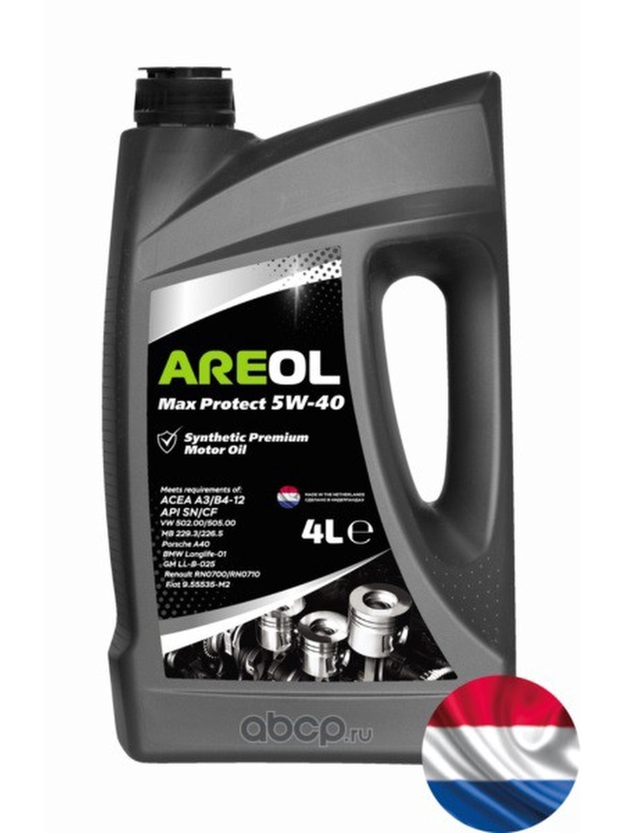 AREOL Max Protect 5W-40 4Lмасло моторное синт. ACEA A3B4, API SNCF, VW 502.00505.00,MB 229.3