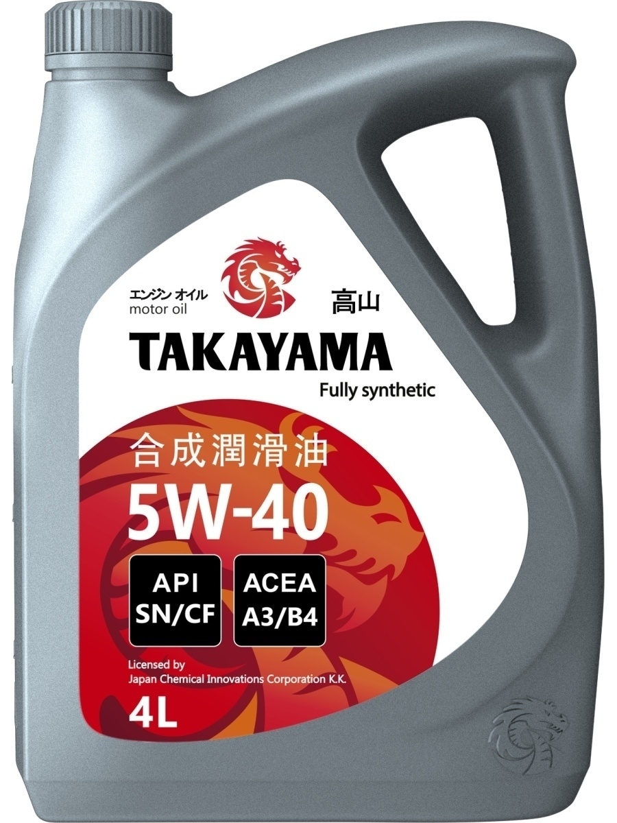 Масло моторное TAKAYAMA 5W40 синтетика API SNCF 4л