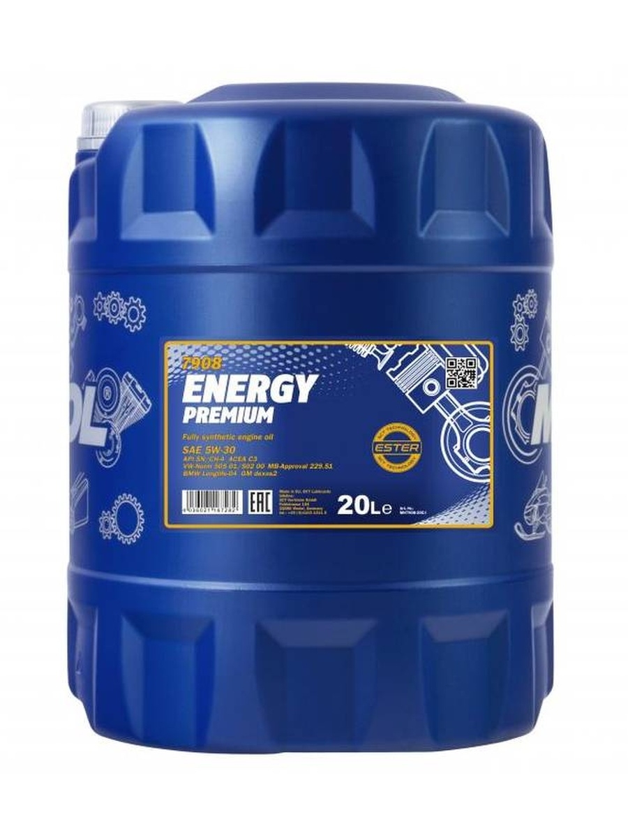 Масло моторное Mannol Energy Premium 5W-30 API SNCF 20л