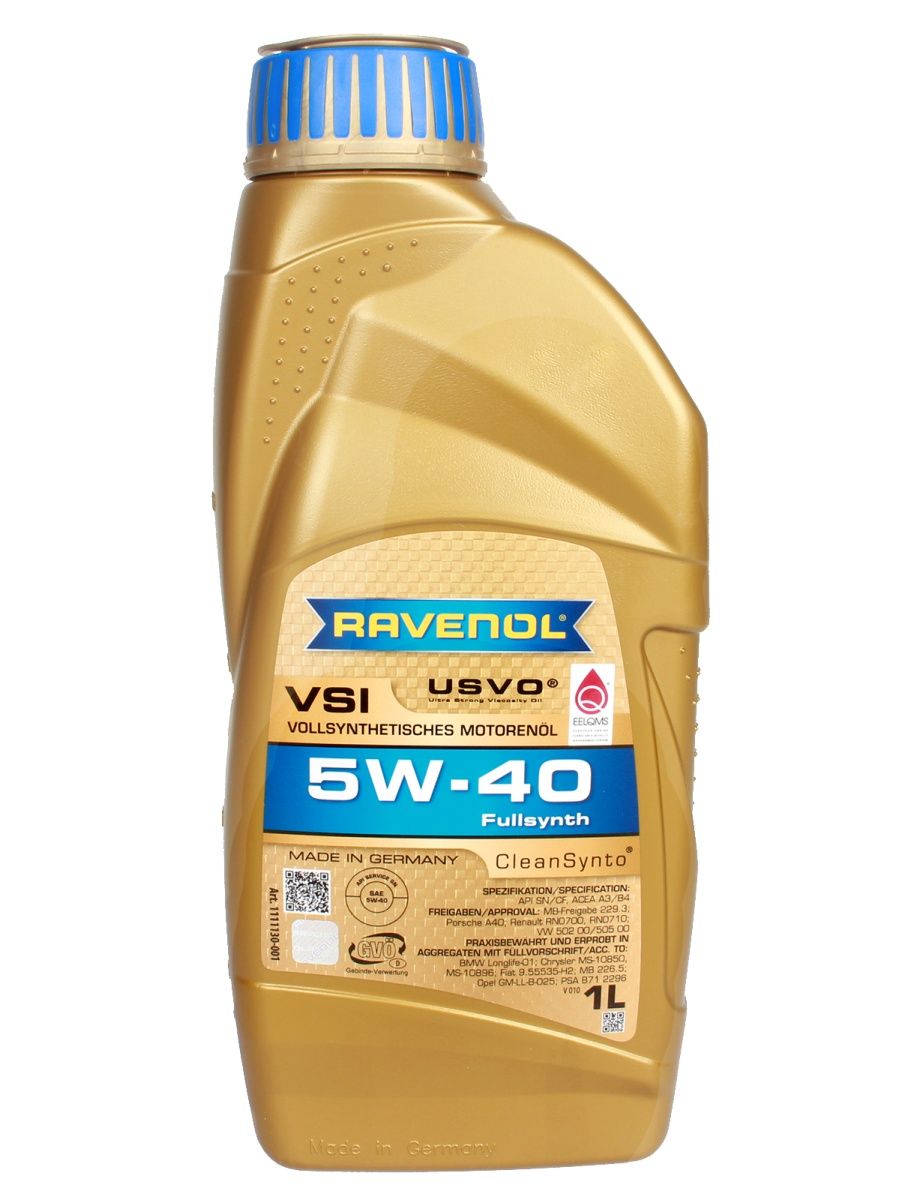 Масло моторное RAVENOL VSI 5W40 1л 5W40