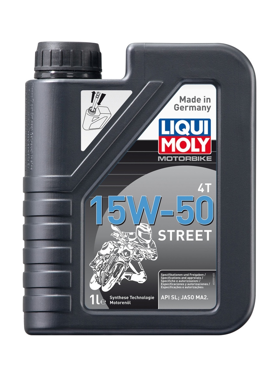 Масло моторное для 4-х тактных двигателей MOTORBIKE 4T STREET 15W50 синт.1л LIQUI MOLY  2555