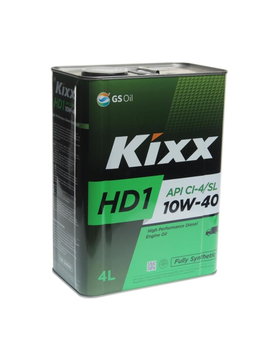 Масло дизельное HD1 API CI-4SL 10W40 синт.4л KIXX  L206144TE1