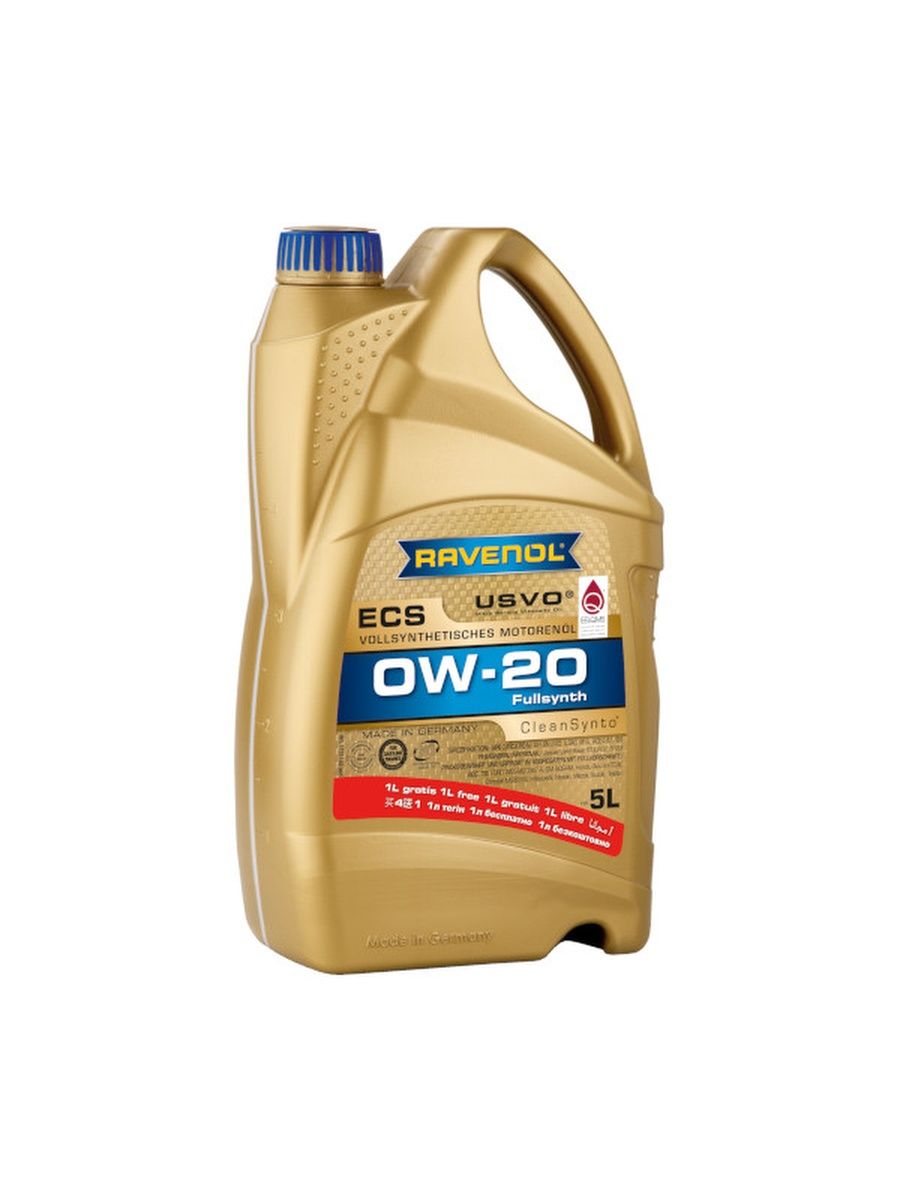 RAVENOL ECS EcoSynth SAE 0W-20 (5 л) 4+1