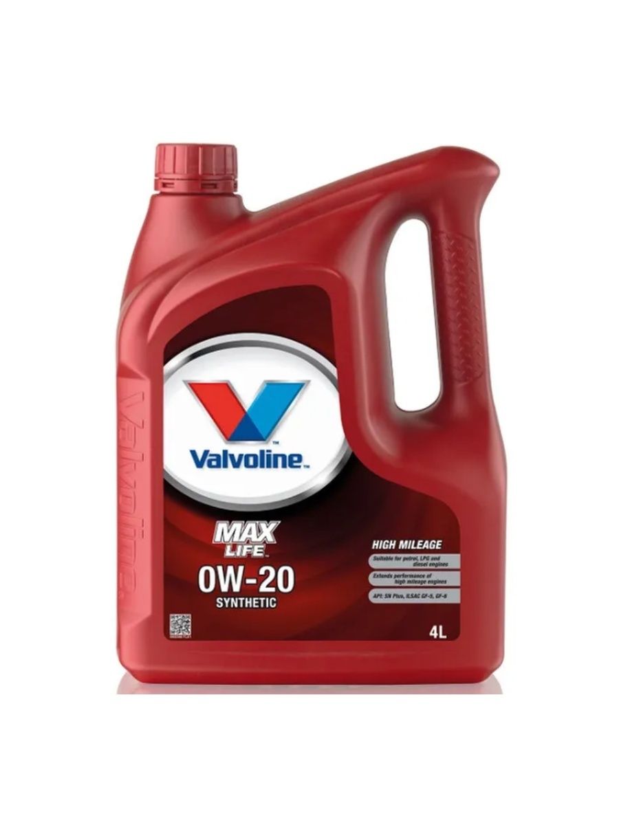 Масло моторное Valvoline Maxlife SAE 0W20 4л. (893566)