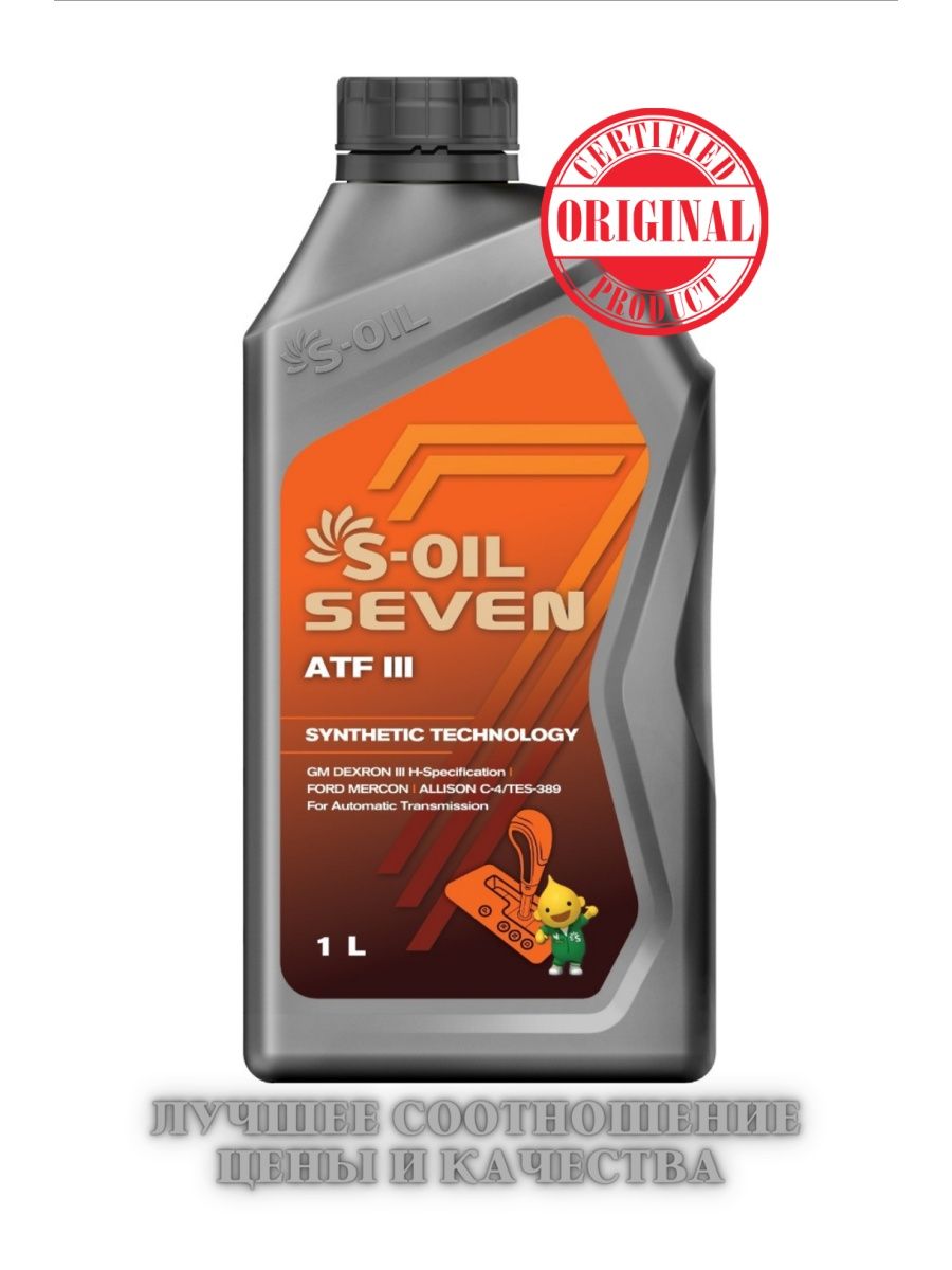 Трансмиссионное масло S-OIL 7 SEVEN  ATF III  1 л