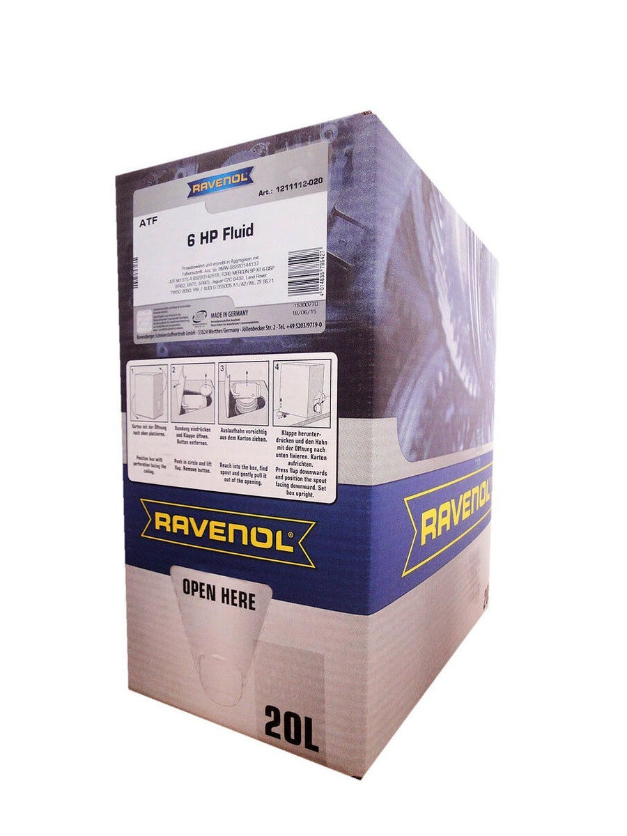 Трансмиссионное масло RAVENOL ATF 6 HP Fluid (20л) ecobox