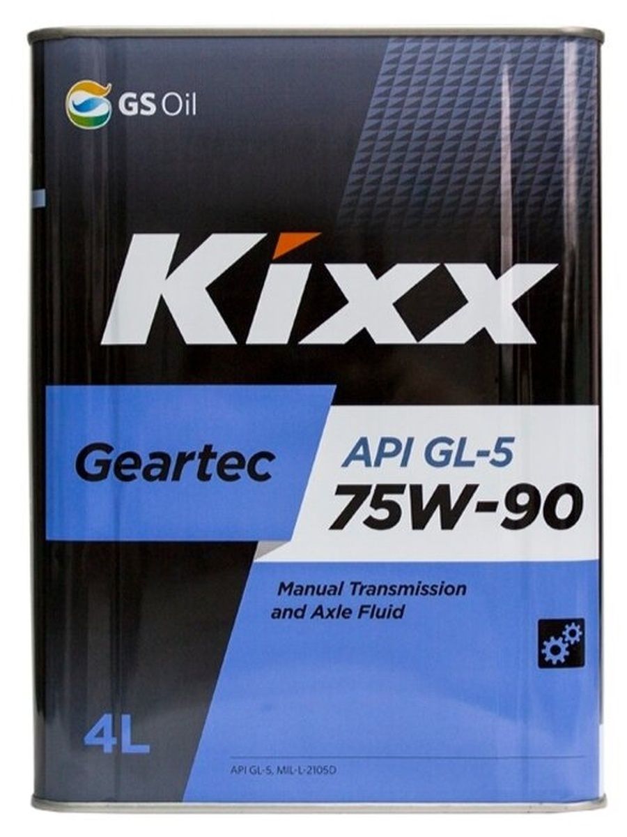 Масло трансмиссионное Kixx Geartec GL-5 75W-90, 4 л