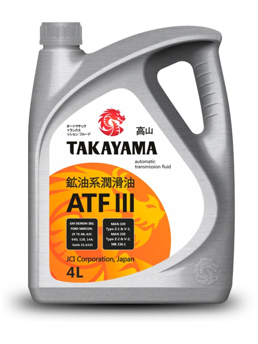 Масло трансмиссионное TAKAYAMA ATF lll 4л